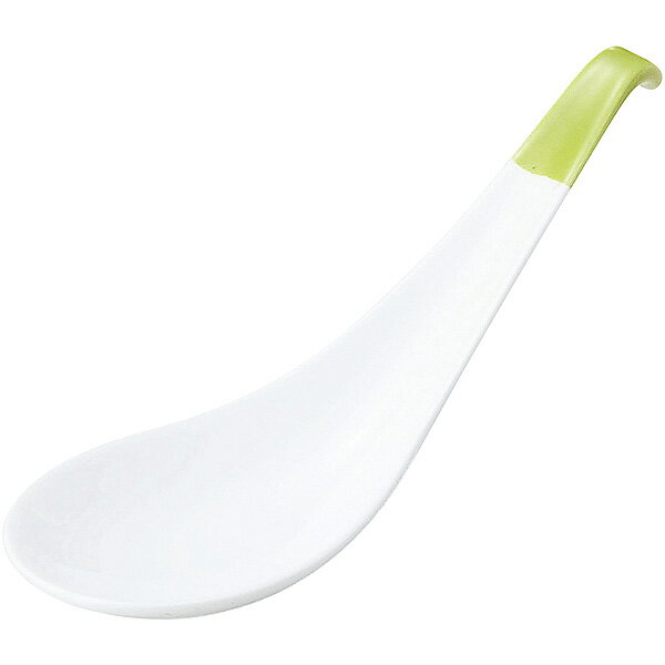 China - 強化カラースプーン 強化粥レンゲ 緑 約15.4cm 白系 緑系 中華食器・アジアン食器 レンゲ 磁器 日本製 強化 業務用 さじ 中華料理 rs/ 63-11-239-8