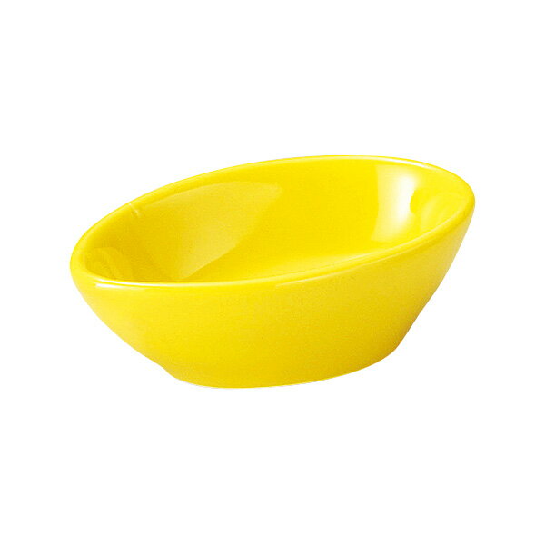 Mino Ware - 珍味＆小付 9cm楕円鉢 黄 約9.2cm 和食器 小付 日本製 美濃焼 業務用 おしゃれ 小鉢 ミニ鉢 ボウル とり鉢 63-11-181-11