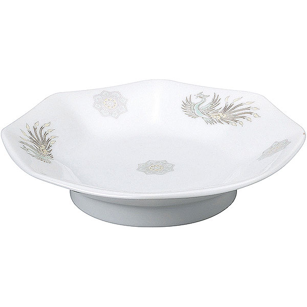 乐天商城 - 北京 イングレーズ 八角高台19cm皿 約18.8cm 白系 中華食器・アジアン食器 チャーハン皿 日本製 業務用 炒飯皿 シューマイ皿 天津飯 焼きそば rs/63-12-115-16
