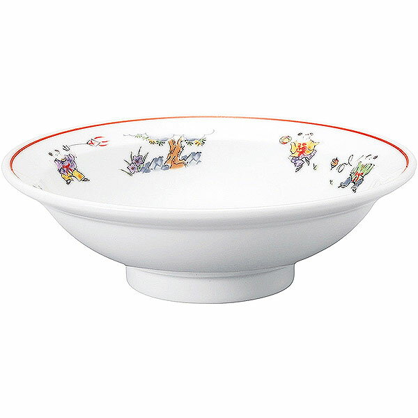 Rakuten - 色絵唐子 丸高台22cm深皿 約22cm 白系 中華食器・アジアン食器 チャーハン皿 日本製 業務用 炒飯皿 シューマイ皿 中華料理 rs/63-12-119-17