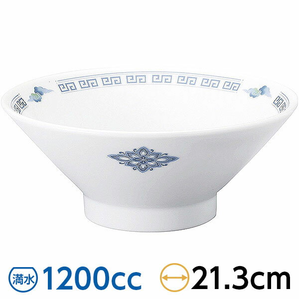 Rakuten - 翔鳳 切立高台22cm丼 約21.3cm 白系 中華食器・アジアン食器 ラーメン丼 日本製 業務用 めん鉢 rs/63-12-117-11