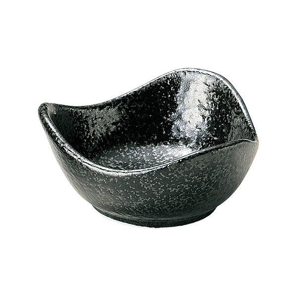 Mino Ware - 珍味＆小付 8cmトライアングル鉢 黒耀 約8.4cm 黒系 和食器 小付 日本製 美濃焼 業務用 おしゃれ 小鉢 ミニ鉢 ボウル とり鉢 63-11-181-3