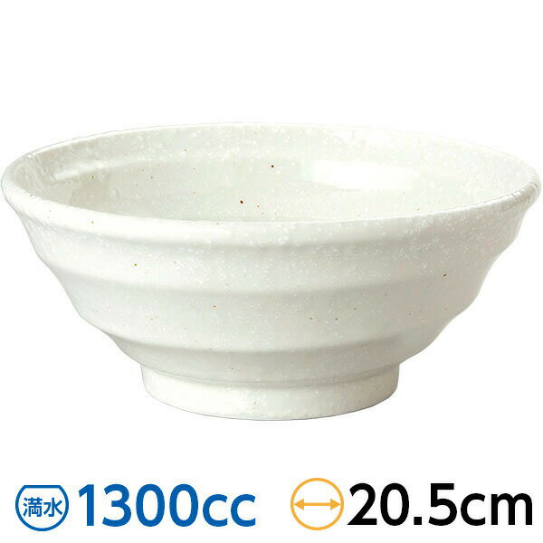 Rakuten - 鳴門 粉引 21cm丼 約20.5cm 白系 中華食器・アジアン食器 ラーメン丼 日本製 【名入れ対応/30個から】 業務用 rs/63-12-90-16