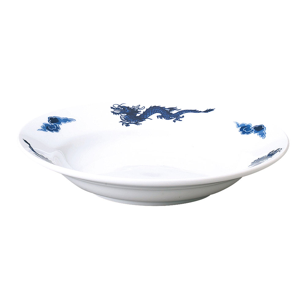 Rakuten - 蒼龍 リム玉21cm深皿 中華食器・アジアン食器 つけ麺用皿 日本製 業務用 rs/63-12-122-9