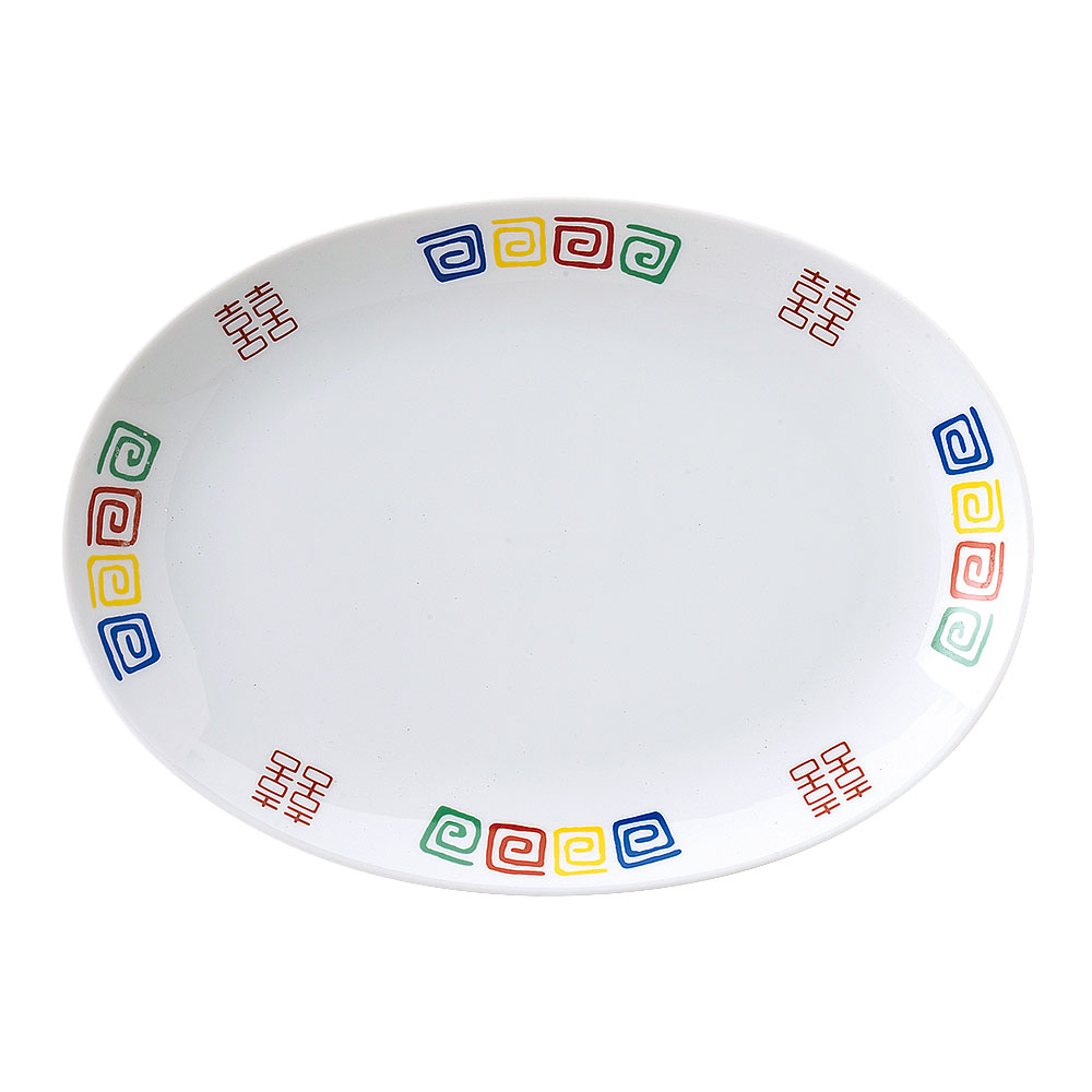 乐天商城 - 四色雷門 メタ玉32cmプラター 中華食器・アジアン食器 大皿 日本製 業務用 rs/63-12-121-12