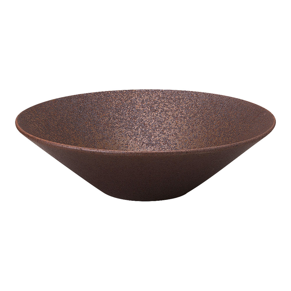 乐天商城 - 水明 22cm浅ボール 赤茶備前 和食器 ボール 日本製 業務用 rs/63-12-96-2