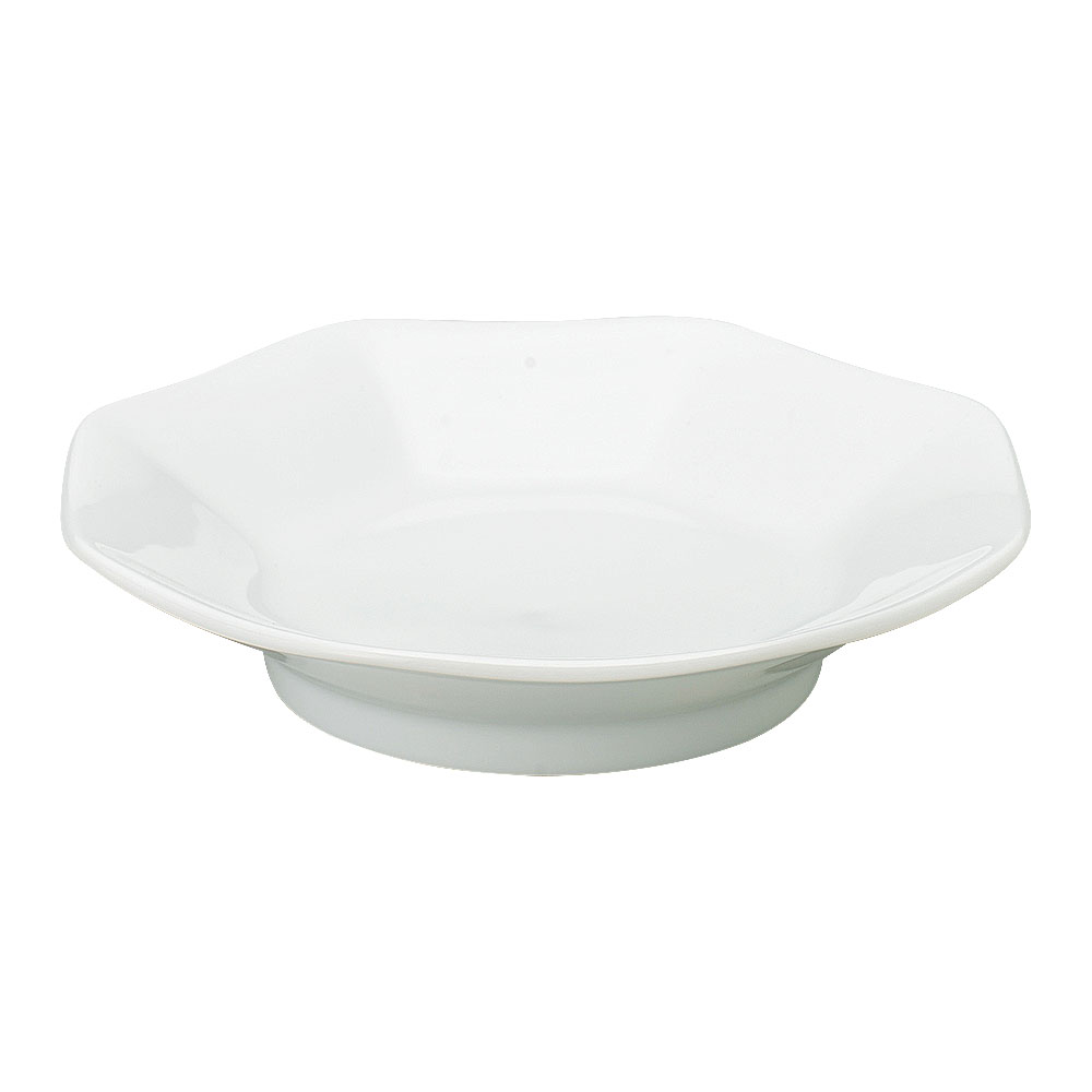 Rakuten - 香港 超白磁 八角19cm高台皿 中華食器・アジアン食器 チャーハン皿 日本製 業務用 rs/63-12-21-15