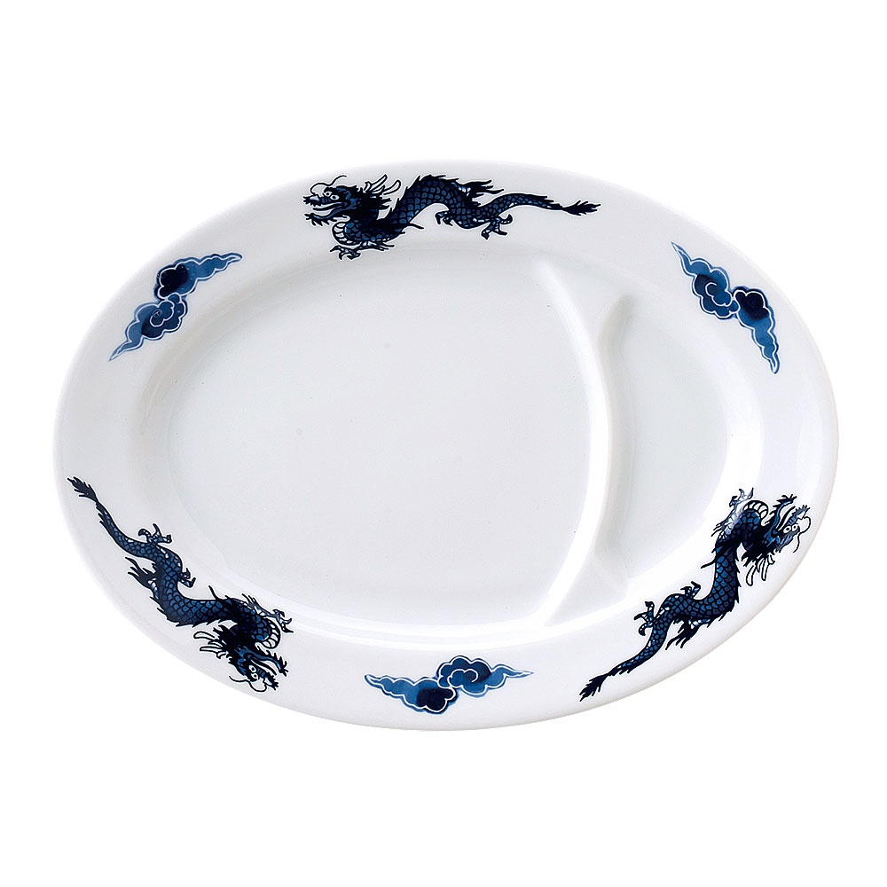 Rakuten - 蒼龍 23cmギョウザ皿 中華食器・アジアン食器 ギョウザ皿 日本製 業務用 rs/63-12-123-18