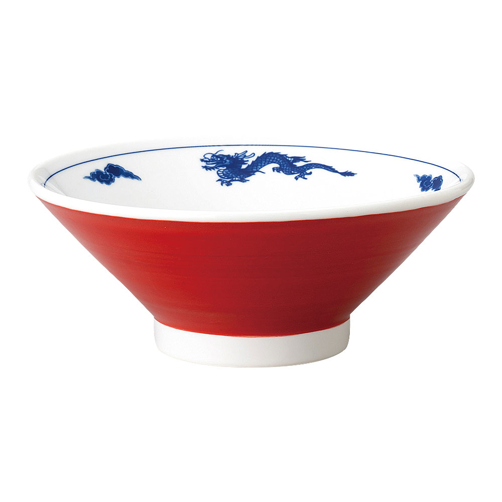 Rakuten - 下絵赤巻 蒼龍 切立高台22cm丼 蒼龍 中華食器・アジアン食器 ラーメン丼 日本製 業務用 rs/63-12-104-9