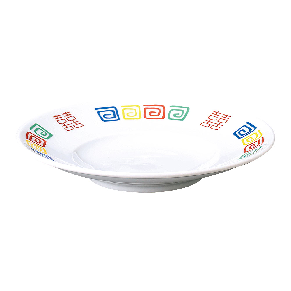 樂天商城 - 四色雷門 22cm丼受皿 中華食器・アジアン食器 ラーメン丼受け皿 日本製 業務用 rs/63-12-120-19