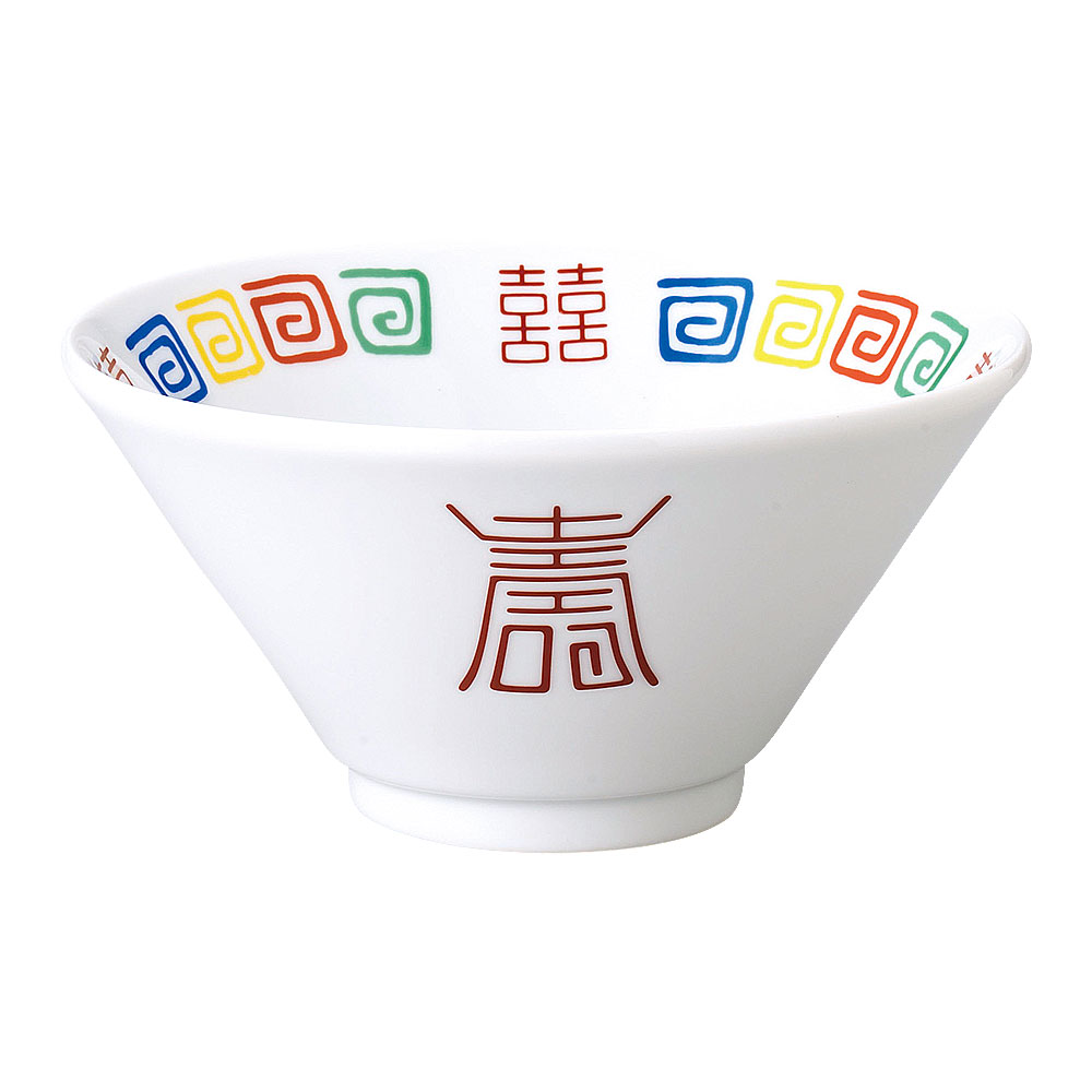 Ramen Bowls - 四色雷門 切立18cm深丼 中華食器・アジアン食器 ラーメン丼 日本製 業務用 63-11-232-7