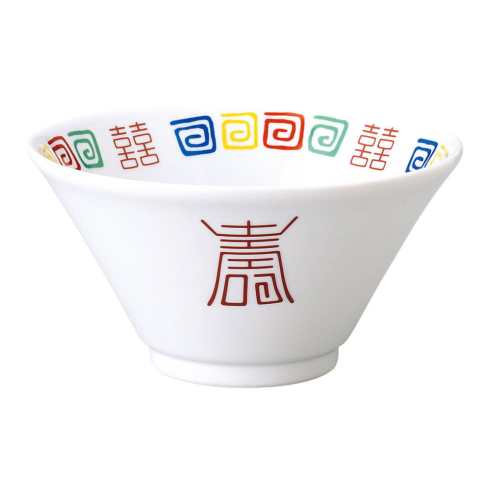 四色雷門 切立19cm深丼 中華食器・アジアン食器 ラーメン丼 日本製 業務用 63-11-232-6