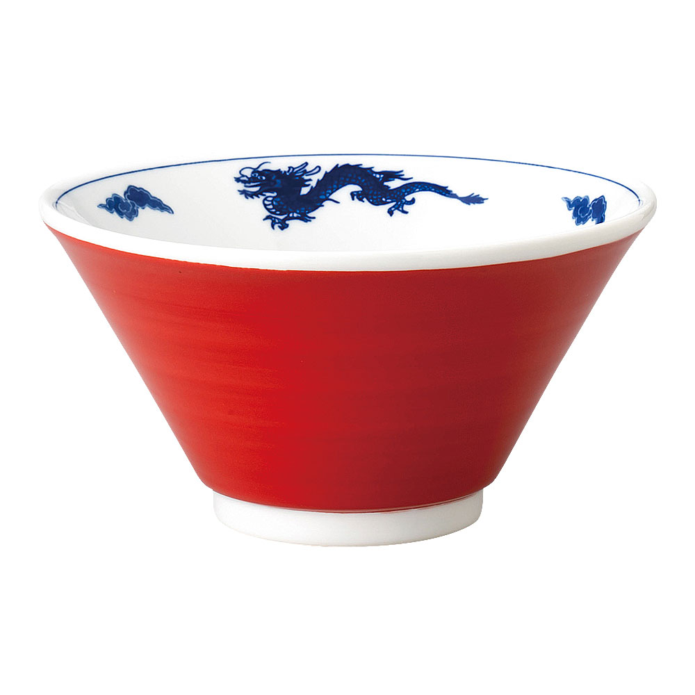 Rakuten - 下絵赤巻 蒼龍 切立19cm深丼 蒼龍 中華食器・アジアン食器 ラーメン丼 日本製 業務用 rs/63-12-104-11