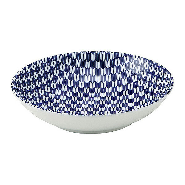 Rakuten - 矢絣 青 17.5cm浅ボウル 約17.9cm 青系 和食器 ボール 日本製 業務用 鉢 小鉢 ボウル サラダボウル 取り鉢 鍋取り鉢 とんすい シリアルボウル ヨーグルトボウル カフェ風 モダン おしゃれ 和風 和モダン 和カフェ 居酒屋 料亭 割烹 65-52285014