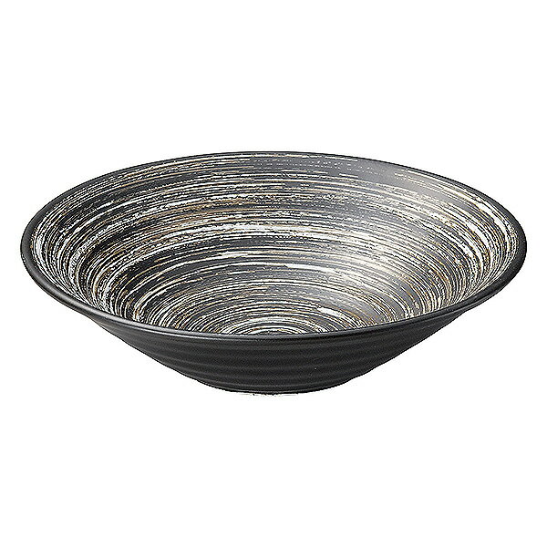 雪の舞 リップル8.0鉢 約26.2cm 黒系 和食器 めん皿・パスタ皿・カレー皿 日本製 業務用 和風 おしゃれ 和モダン 和カフェ 居酒屋 料亭 割烹 65-53134050