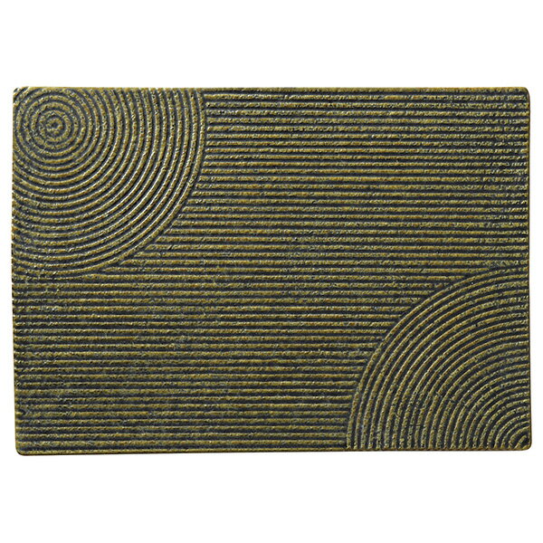 苔山水 28cm平長角皿 約28.4cm 緑系 和食器 長角大皿 日本製 業務用 おしゃれ 和風 和モダン シック 65-53772002