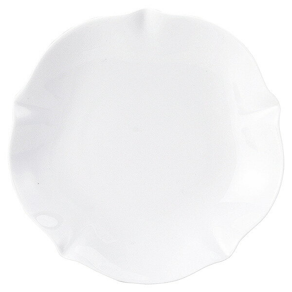 花笑み 白 20cm丸皿 約20.2cm 白系 和食器 丸中皿 日本製 業務用 おしゃれ 和風 和モダン シック 65-56000010