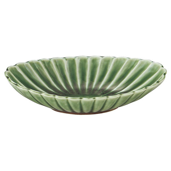 Oval Dishes - かすみ 緑 楕円皿 小 約13.2cm 緑系 和食器 楕円皿 日本製 業務用 おしゃれ 和風 和モダン シック 65-56171077