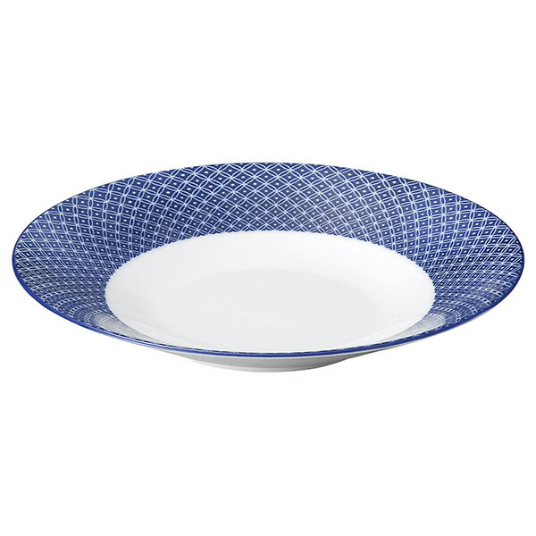 Other - 古青藍 藍七宝 23cm浅鉢 約23.2cm 青系 和食器 中鉢 日本製 業務用 鉢 小鉢 ボウル サラダボウル 取り鉢 鍋取り鉢 とんすい シリアルボウル ヨーグルトボウル カフェ風 モダン おしゃれ 和風 和モダン シック 65-56781160