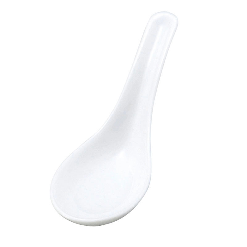 China - 白翔 レンゲ 約13.8cm 白系 中華食器・アジアン食器 レンゲ 磁器 日本製 美濃焼 業務用 65-50100090