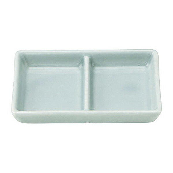 水面 スタック2連皿 約11.7cm 青系 和食器 薬味皿 日本製 美濃焼 業務用 仕切り皿 仕切皿 タレ皿 おしゃれ 薬味 そば しょうゆ 醤油 お漬物皿 丸皿 65-51080002