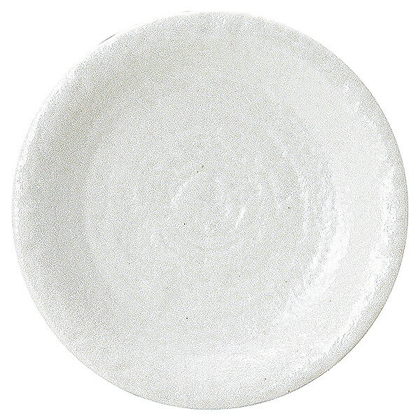 ゆず白陽 石目8.0皿 約25cm 白系 和食器 丸中皿 日本製 美濃焼 業務用 65-51529006