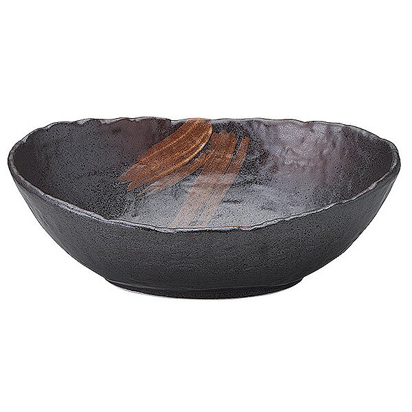 Rakuten - 白刷毛唐津 石目楕円鉢 中 約16.8cm 茶系 和食器 盛鉢 日本製 美濃焼 業務用 丼 ボウル 盛鉢 大皿 大鉢 麺鉢 うどん鉢 盛り鉢 どんぶり サラダボウル おしゃれ 65-51556072