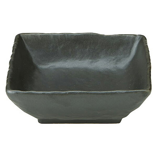 Mino Ware - のあーる 黒マット 石目3.2角小鉢 約10.1cm 黒系 和食器 小鉢 日本製 美濃焼 業務用 65-51630023