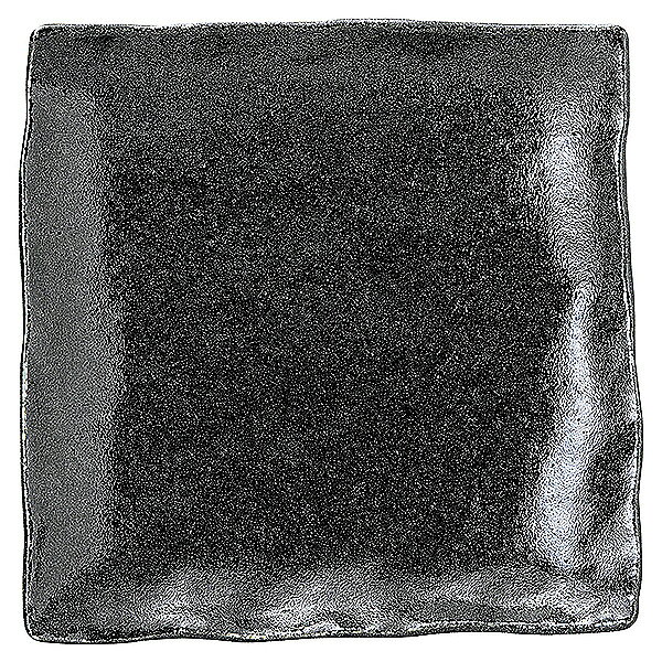 Mino Ware - ゆず黒耀 石目6.0正角皿 約17.2cm 黒系 和食器 角中皿 日本製 美濃焼 業務用 四角皿 65-51635063