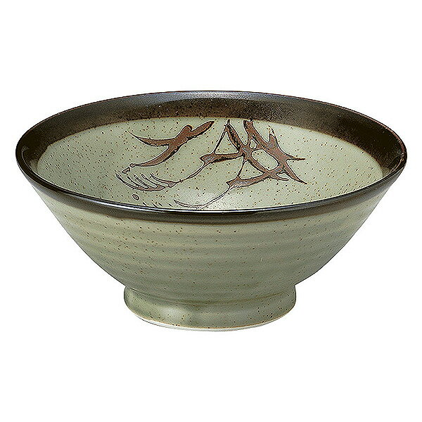 青オリベススキ 5.8六兵衛 約17.4cm 緑系 和食器 飯丼 日本製 美濃焼 業務用 丼ぶり 丼 どんぶり 小さめ うどん 蕎麦 ミニ丼 モダン おしゃれ 和風 65-52386016のサムネイル