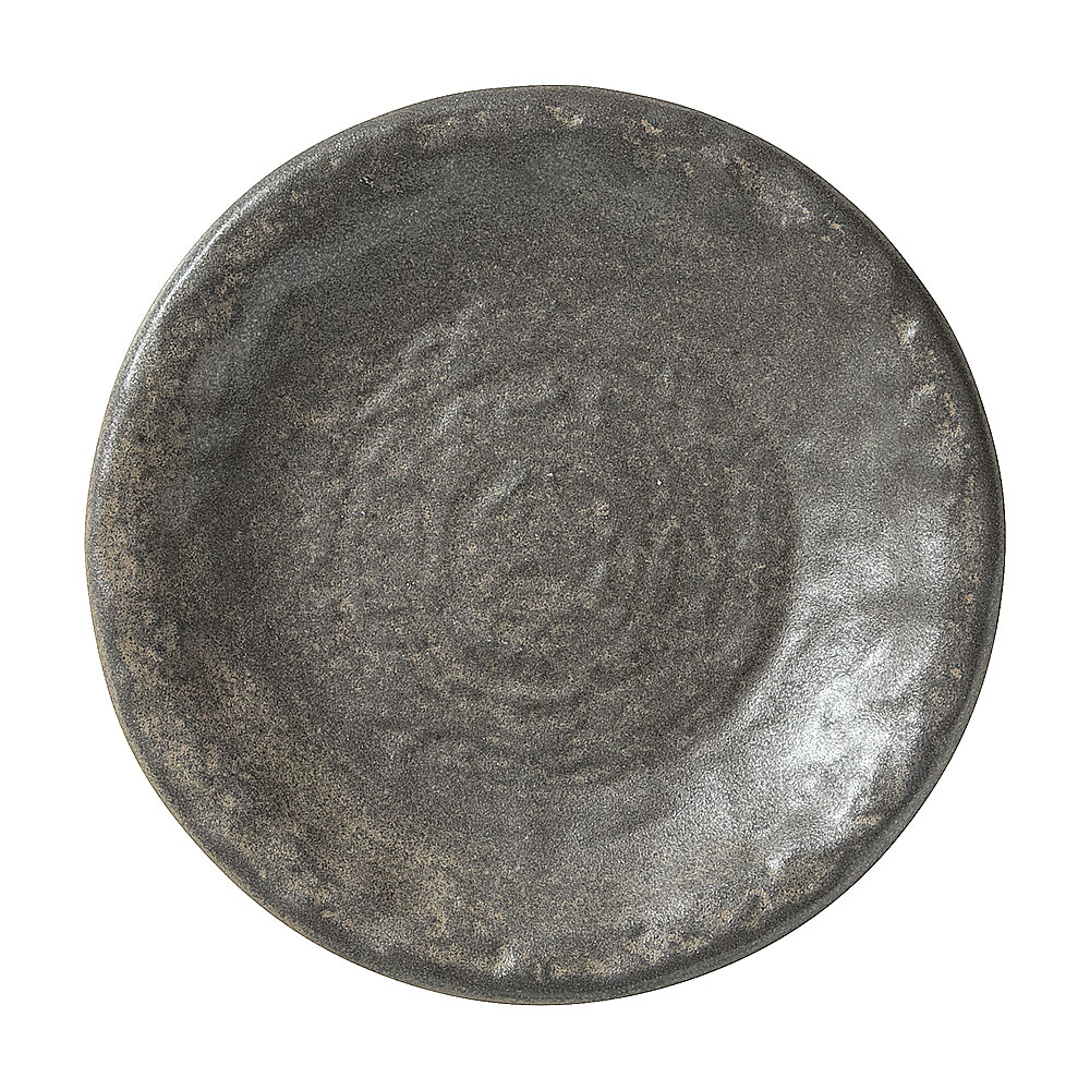 黒錫 石目16.5cm皿 約16.3cm 黒系 和食器 フルーツ皿・銘々皿・取皿 日本製 業務用 65-51523012