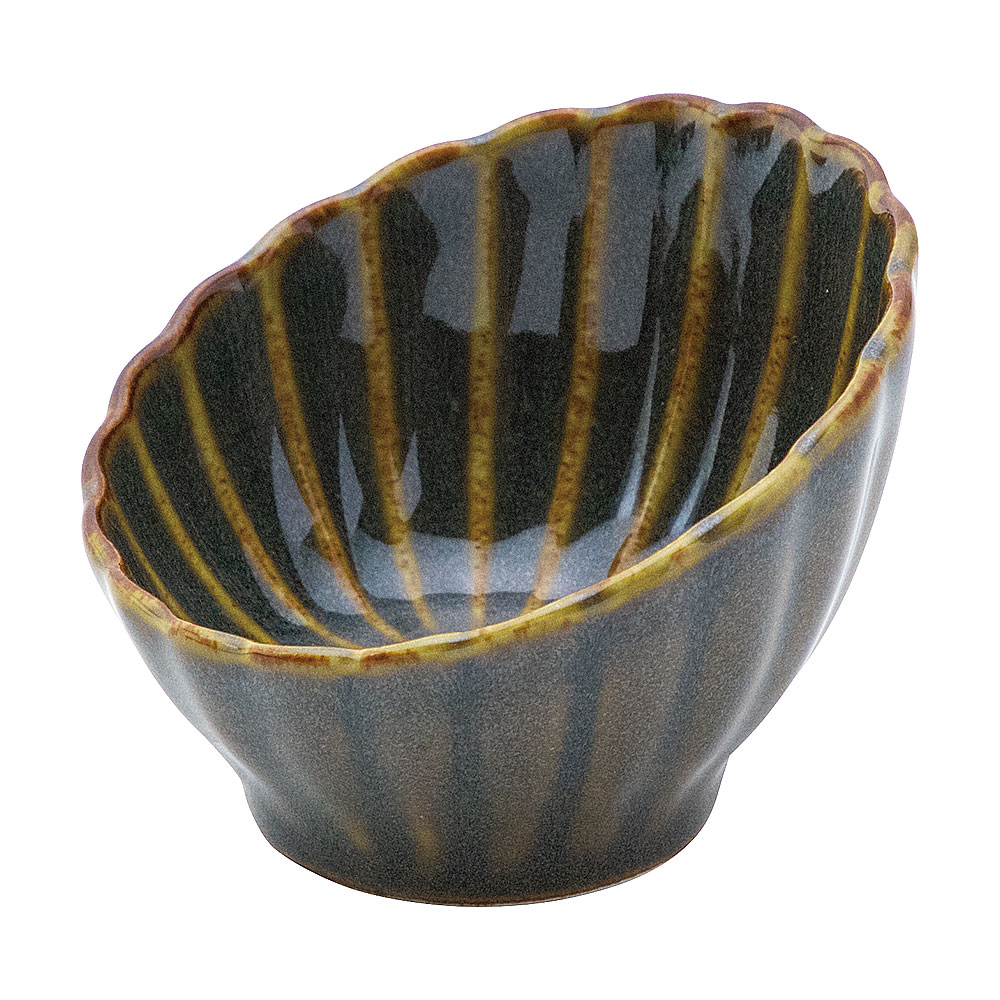 Rakuten - かすみ 山藍 7cm斜め小鉢 約7.4cm 緑系 和食器 小付 日本製 業務用 65-56170092