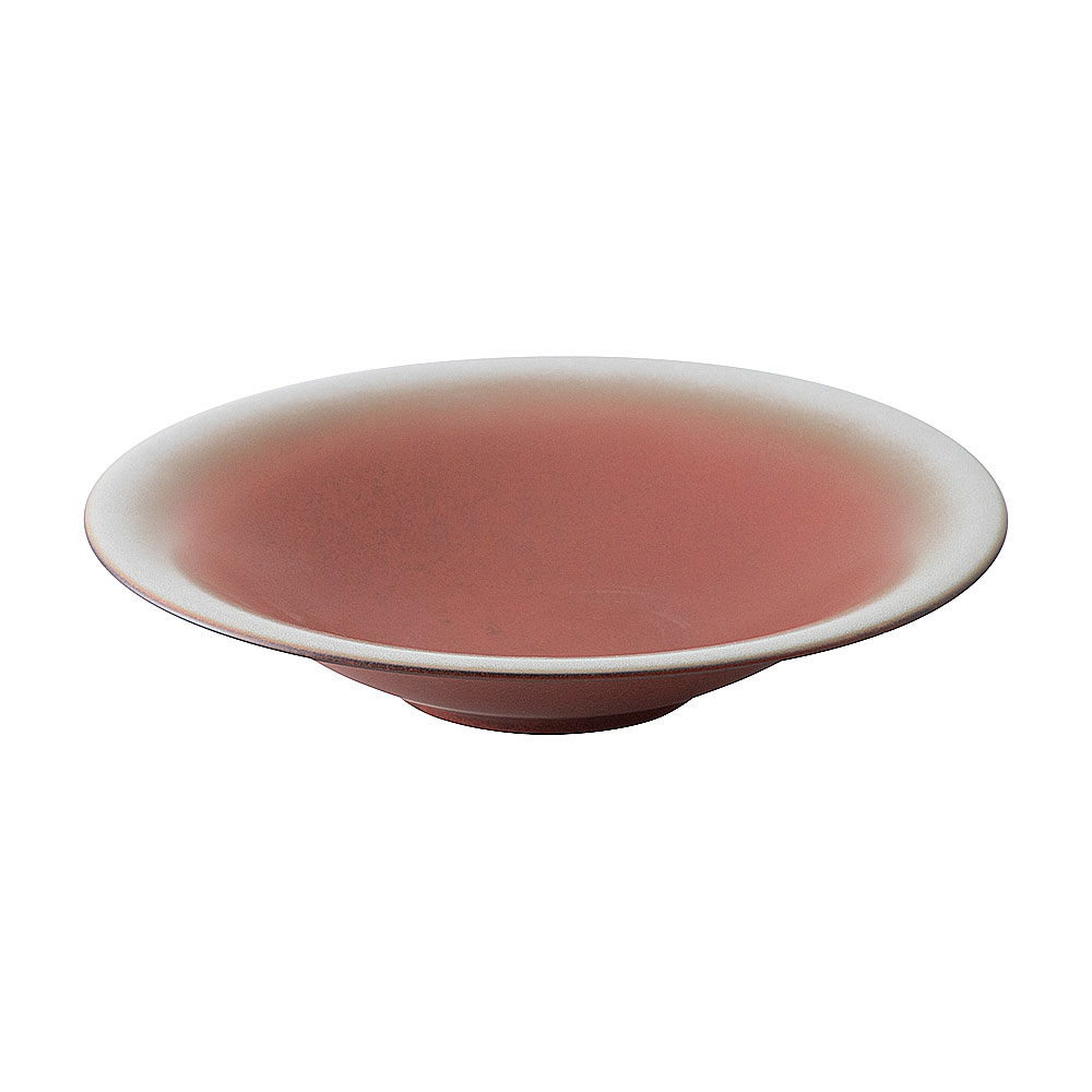 紅月 26cm浅鉢 約25.7cm 赤系 和食器 めん皿・パスタ皿・カレー皿 日本製 業務用 rs/65-56942011