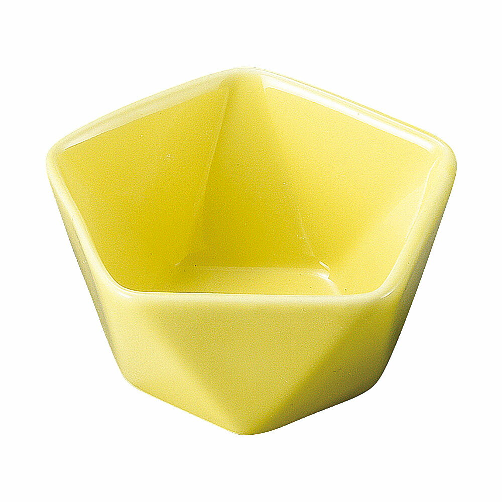 五角 黄 珍味 約7.2cm 黄系 和食器 珍味 中国製 業務用 65-58965082
