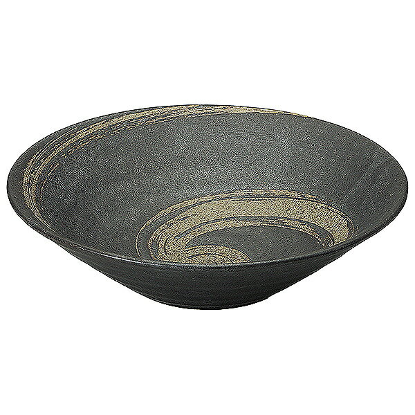 朽葉 リップル8.0鉢 約26.2cm 黒系 和食器 めん皿・パスタ皿・カレー皿 日本製 美濃焼 業務用 65-53136050