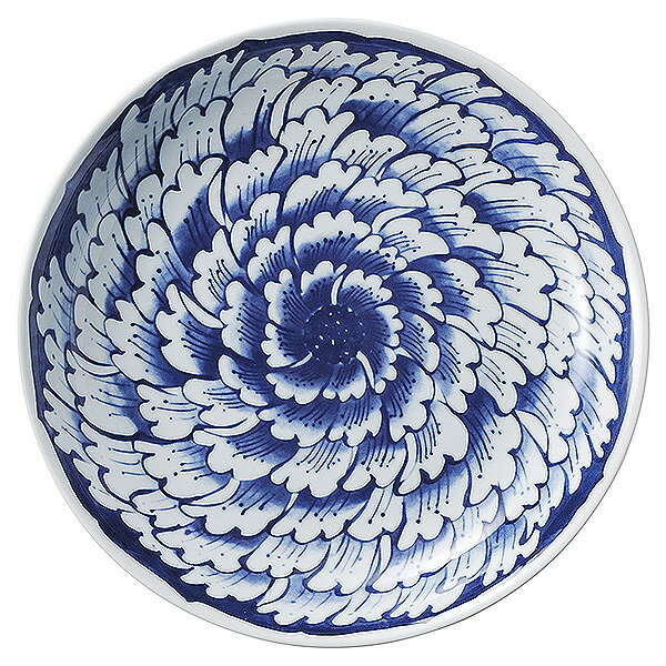 Other - 大輪牡丹 尺二皿 約36.4cm 青系 和食器 丸大皿 日本製 美濃焼 業務用 65-54973014