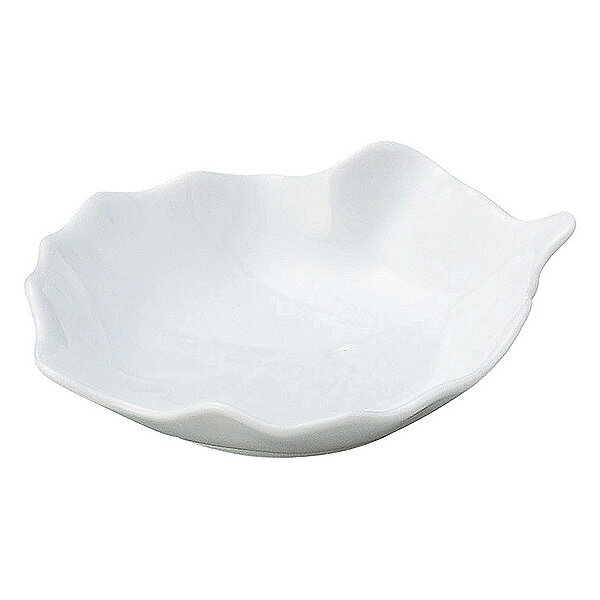 Mino Ware - 木の葉 白 小皿 約11.9cm 白系 和食器 珍味 日本製 美濃焼 業務用 65-56300031