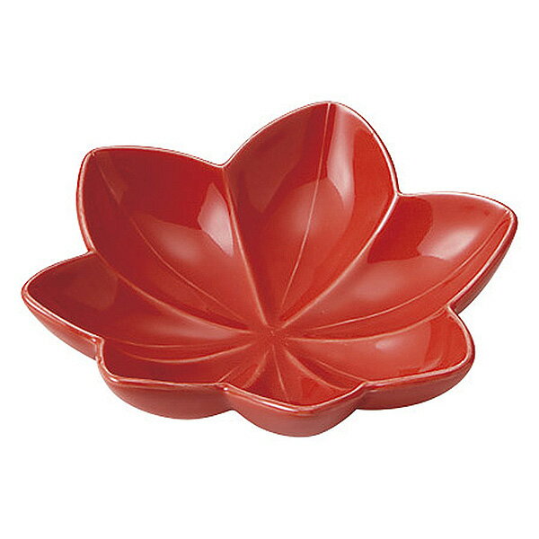 紅葉 赤 浅鉢 約12.1cm 赤系 和食器 珍味 日本製 美濃焼 業務用 65-56340081