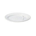 白中華 9吋仕切小判皿 約22.8cm 白系 中華食器 アジアン食器 ギョウザ皿 日本製 美濃焼 業務用 白い食器 白 中華皿 国産 ギョーザ 仕切皿 産地直送 28-652-318-ka