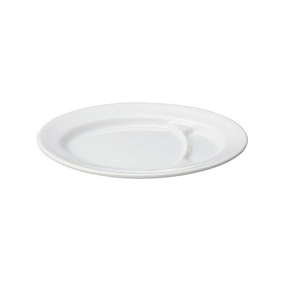 白中華 10吋仕切小判皿 約25cm 白系 中華食器・アジアン食器 ギョウザ皿 日本製 美濃焼 業務用 白い食器 白 中華皿 国産 ギョーザ 仕切皿 産地直送 28-652-308-ka