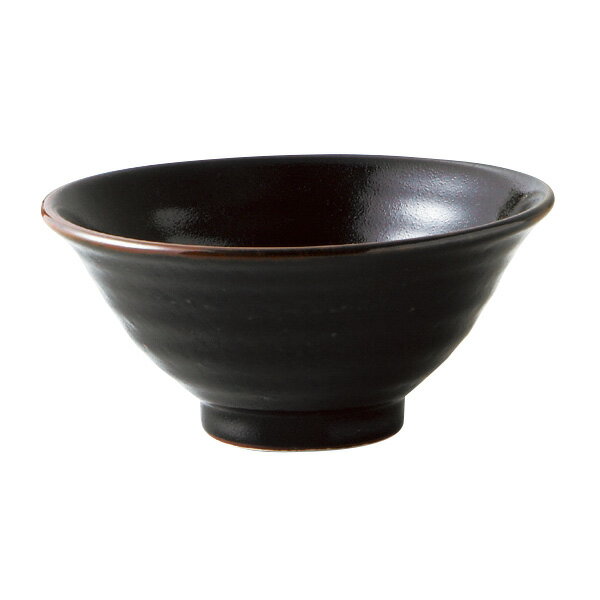 柚子黒天目 六兵衛4.8飯碗 約15cm 黒系 中華食器・アジアン食器 ライス碗 日本製 美濃焼 業務用 飯碗 ..