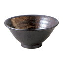 黒結晶 六兵衛 4.8飯碗 約15cm 黒系 中華食器・アジアン食器 ライス碗 日本製 美濃焼 業務用 飯碗 ボウル rs/59-430-A504