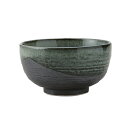 白流しかけわけ 4.1ロクロ目丼 約12.6cm 黒系 中華食器・アジアン食器 つけ麺用タレ鉢 日本製 美濃焼 業務用 どんぶり ボウル rs/59-471-0...
