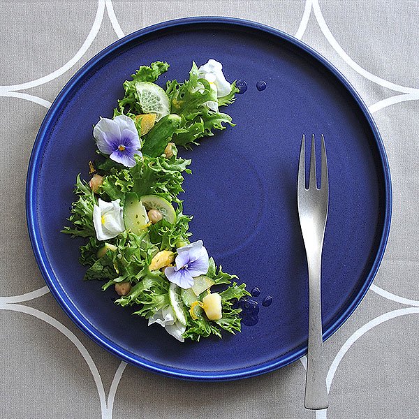 グルメスタイル ネイビーフラット26cm丸皿 約26.5cm 青系 洋食器 丸型プレート 25cm以上 日本製 美濃焼 業務用 おしゃれ モダン g-1932-13-sp02