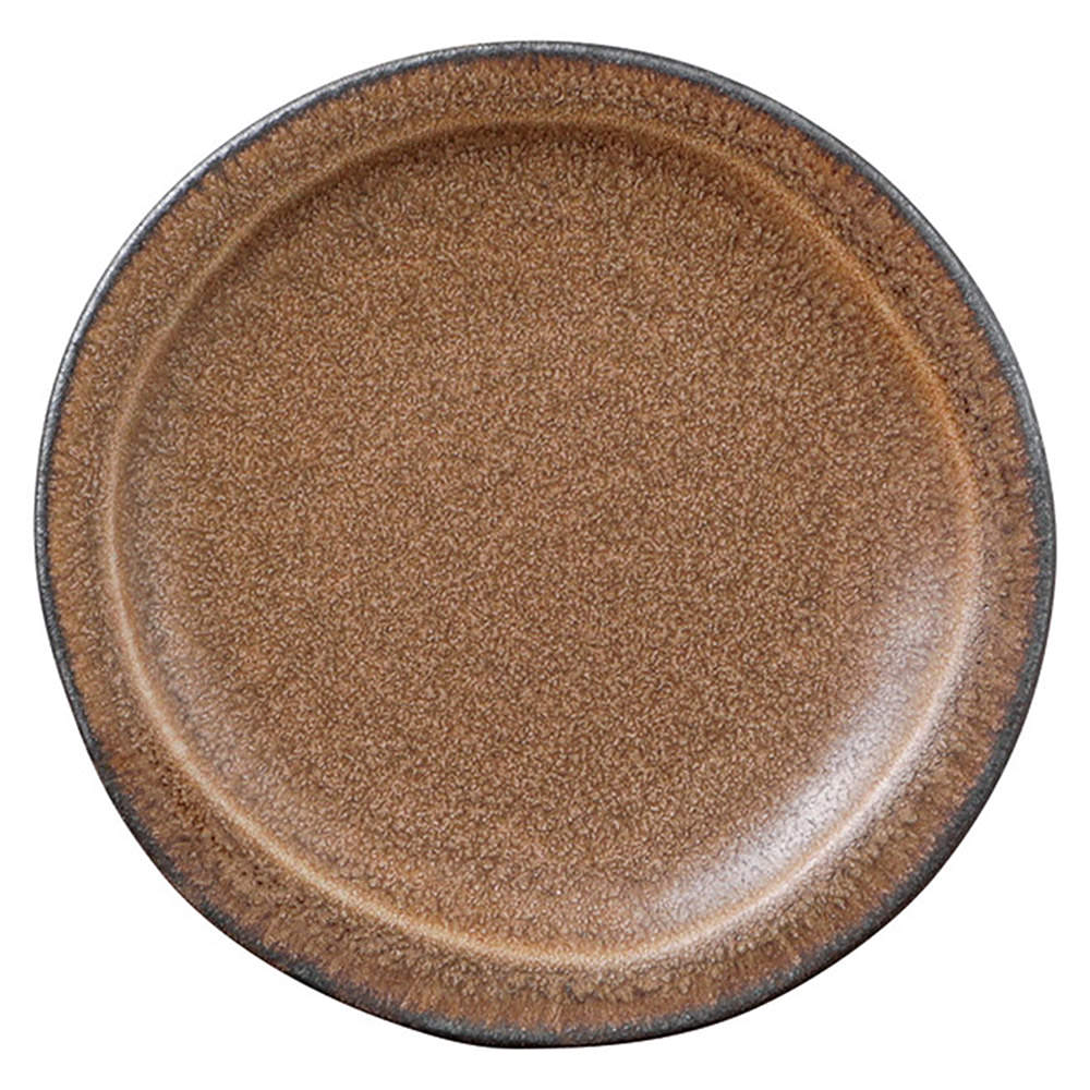 乐天商城 - 【ポイント10倍】 グルメスタイル ベジ丸々取皿 カラメル 約15.4cm 茶系 洋食器 丸型プレート 15cm〜25cm 日本製 美濃焼 業務用 31-86907-101