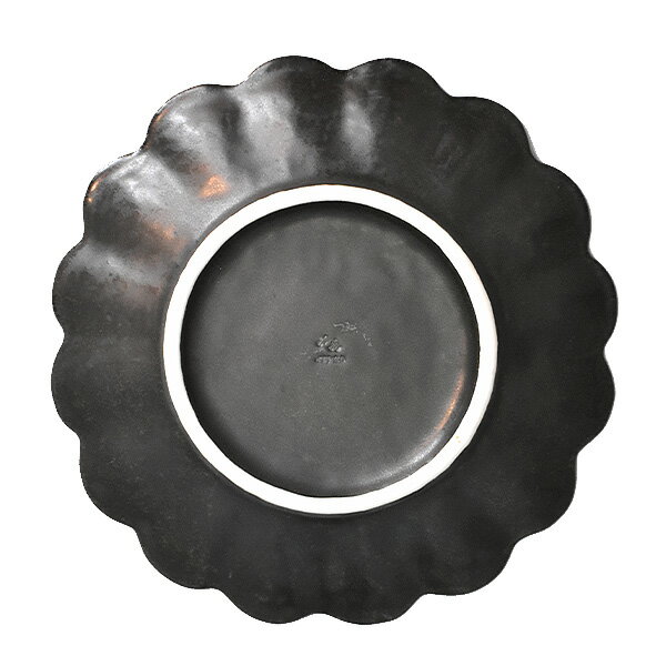 【ポイント10倍】 グルメスタイル リンカブラック 24プレート 約24.5cm 黒系 和食器 丸中皿 日本製 美濃焼 業務用 おしゃれ モダン g-1934-18