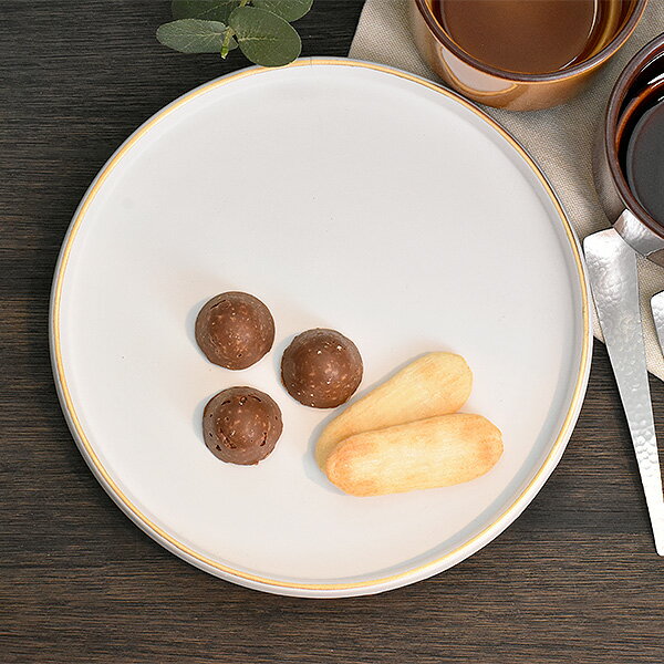 Rakuten - グルメスタイル 渕金白マット切立皿 大 約21cm 白系 和食器 丸中皿 日本製 美濃焼 業務用 g-1939-04-sp02