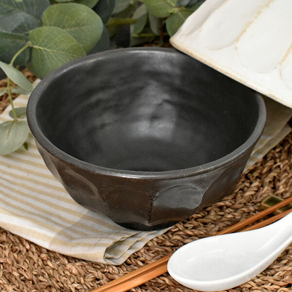 樂天商城 - 【ポイント10倍】 グルメスタイル リンカブラック どんぶり 約16.5cm 黒系 和食器 中鉢 日本製 美濃焼 業務用 おしゃれ モダン g-1935-04