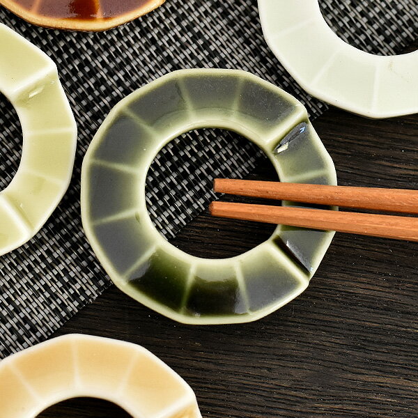 グルメスタイル 織部ネスト箸置き 約4cm 緑系 和食器 箸置 日本製 美濃焼 業務用 おしゃれ モダン g-1945-10-sp02