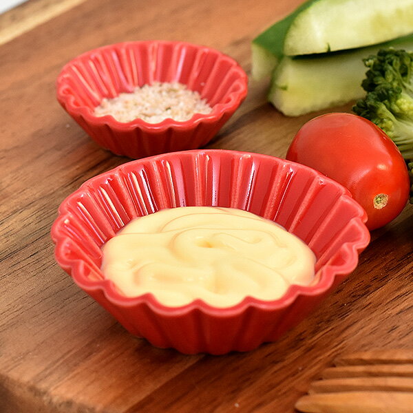 グルメスタイル 耐熱 レッドベーキングカップ丸大 約6.3cm 赤系 洋食器 オーブンウェア スフレ・ココッ..